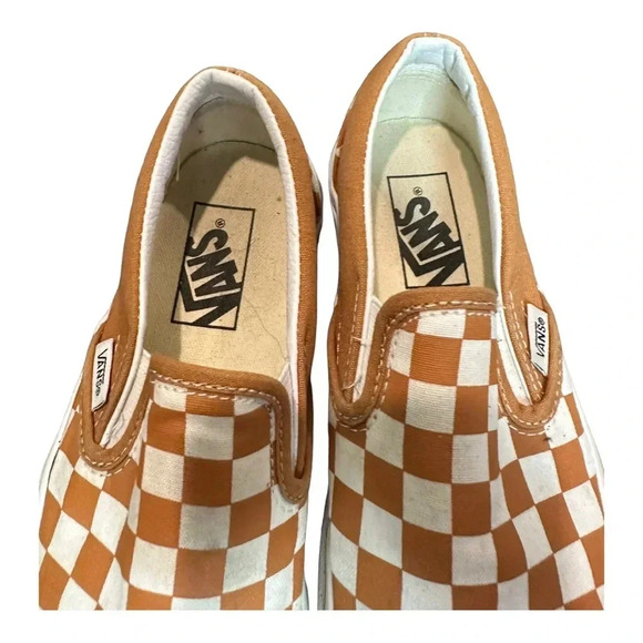 Vans Tan Classic Checkerboard Skate Shoes size 5.5W 4M - Picture 3 of 6
